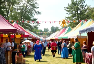 Job applicants at the Carolina Renaissance Festival fairgrounds