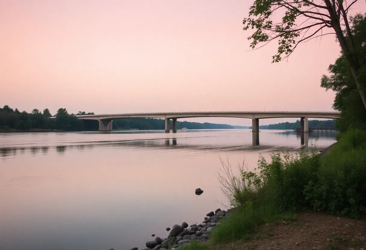 Catawba River under Highway 9 bridge