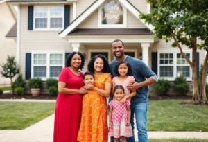 Family Celebrating Homeownership