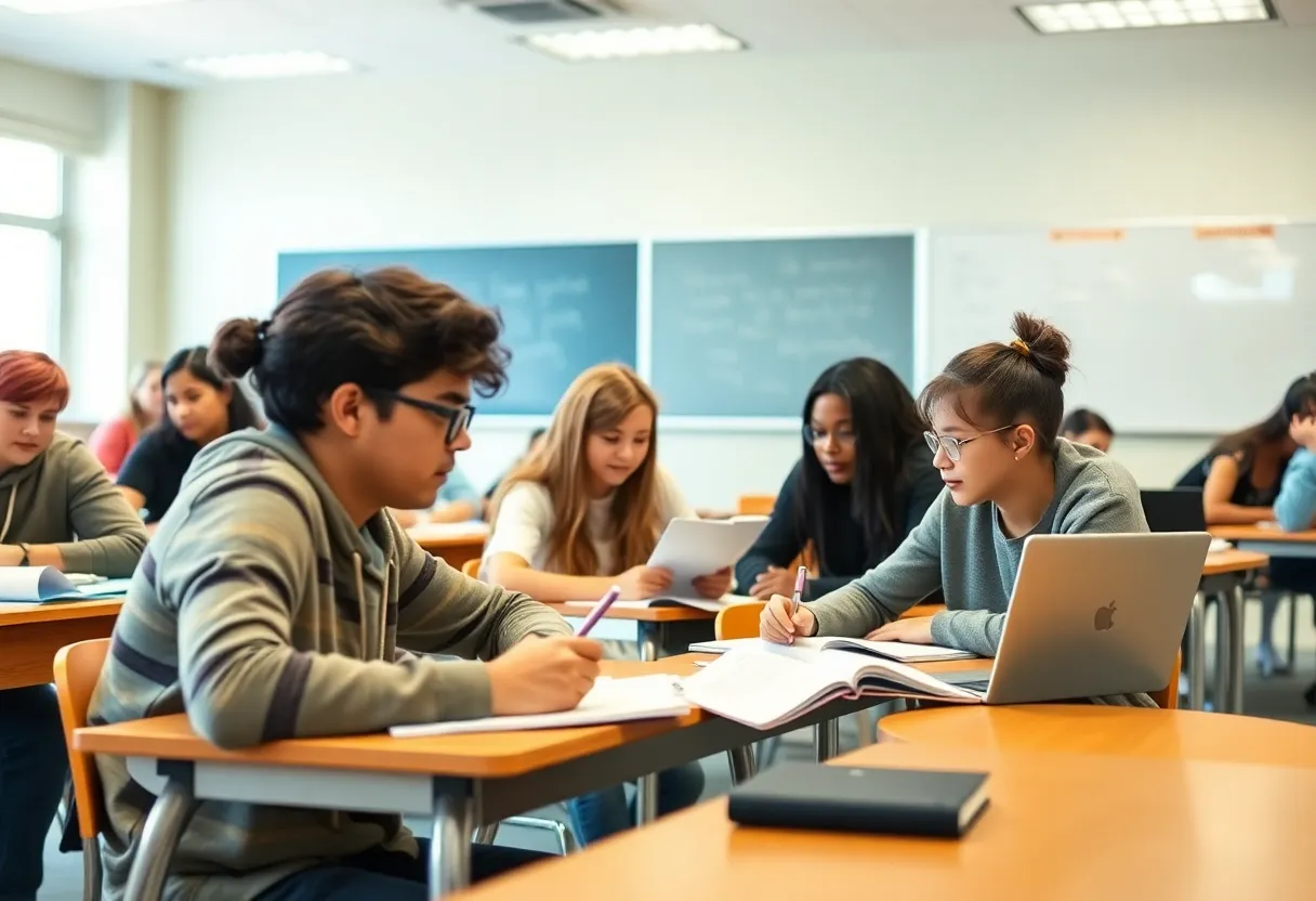 Students participating in college credit courses at Fort Mill School District