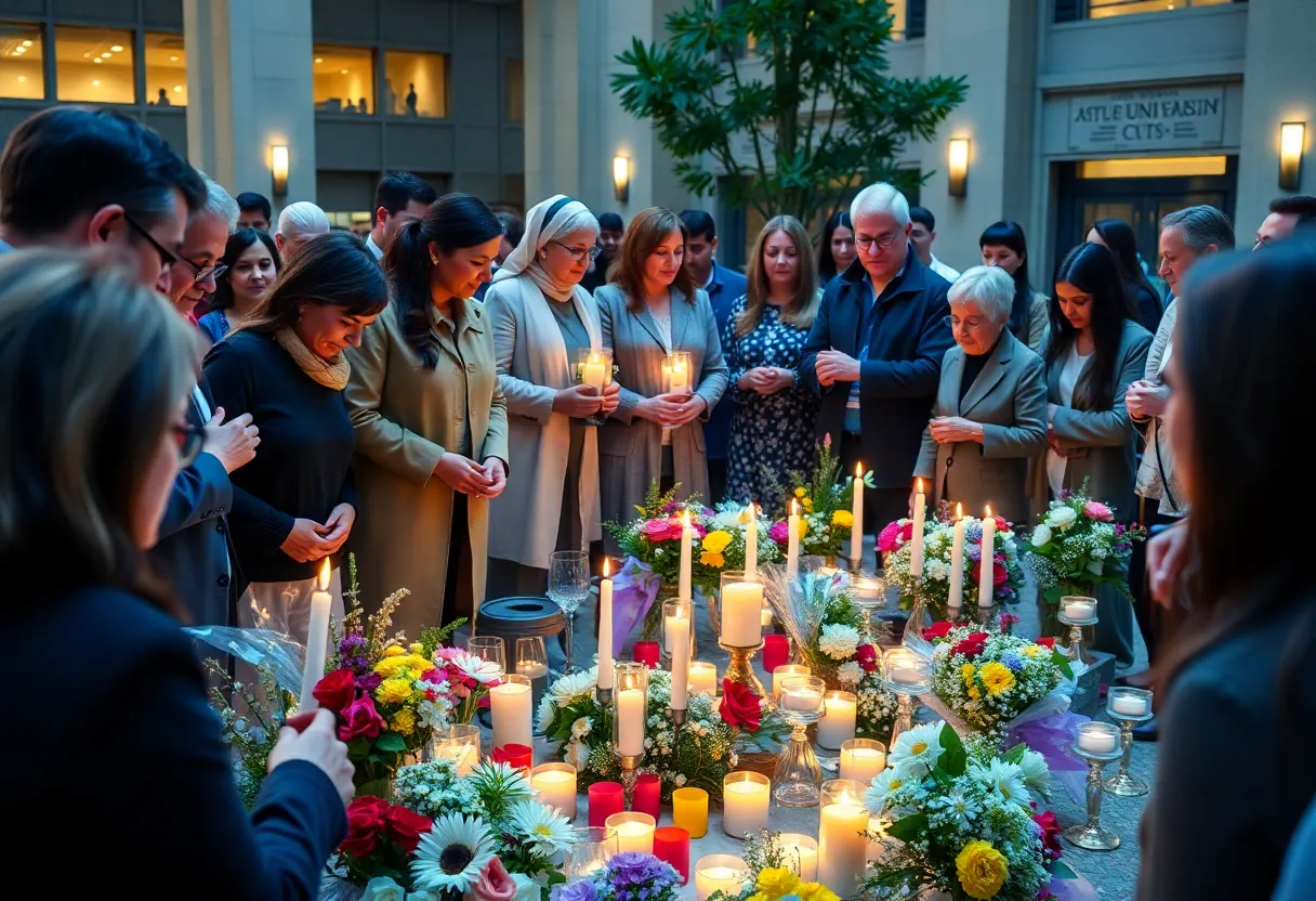 Community members gather in memory of Dr. Rose Jones Davis at Winthrop University.