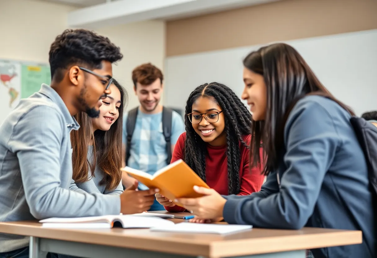 High school students participating in the Middle College program