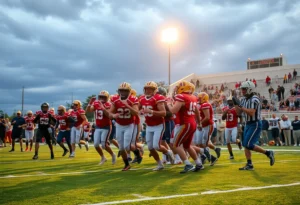 Northwestern High School Football players celebrating a touchdown