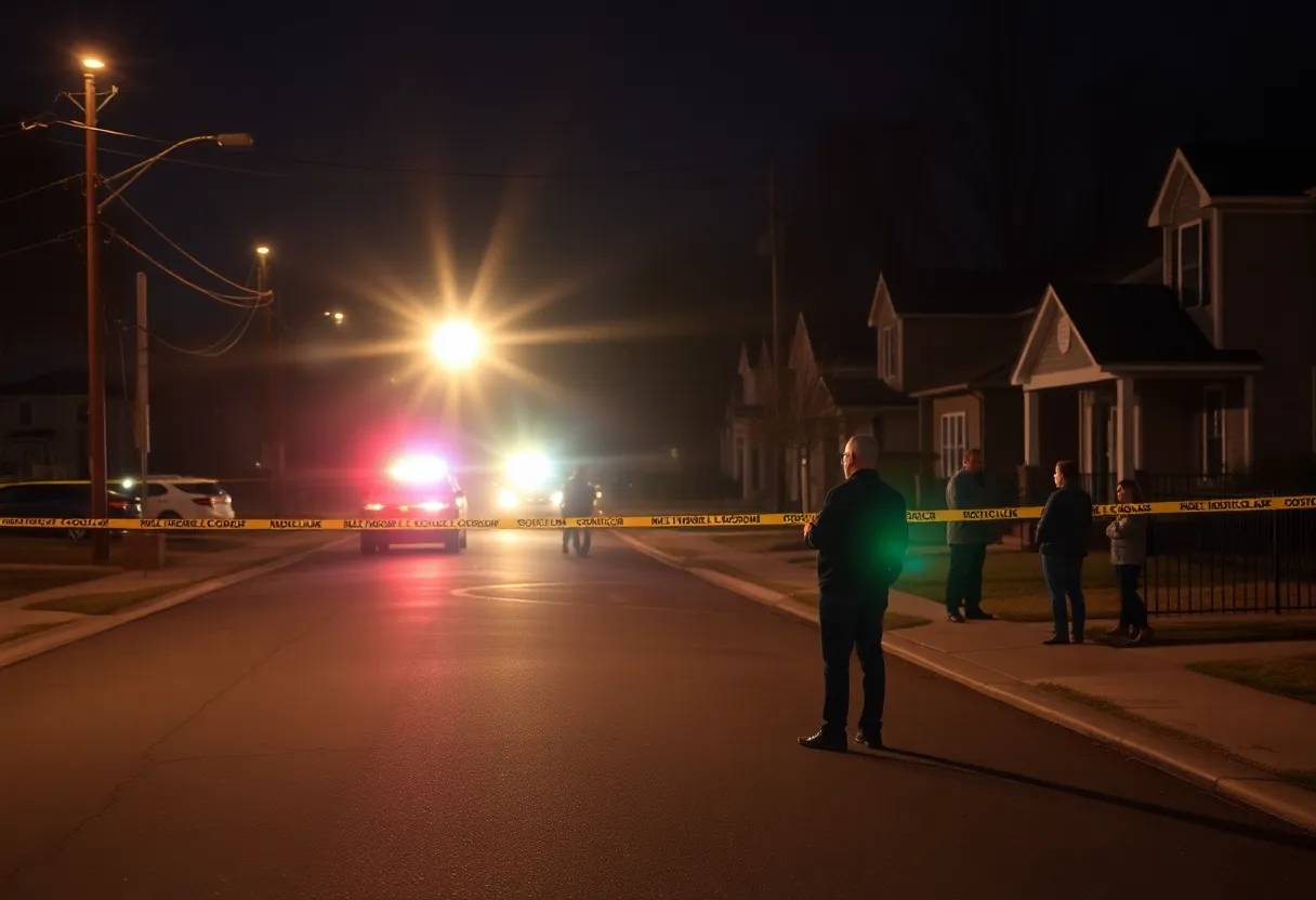 Police officers investigating a shooting scene in Rock Hill.