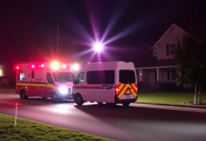 Emergency responders at a shooting scene in Rock Hill SC