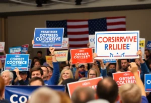 Wes Climer campaign rally with supporters