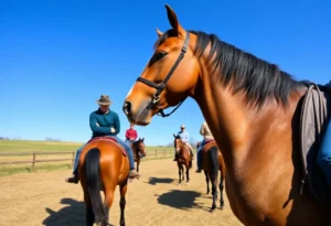 Horseback riding lesson at a farm in Rock Hill