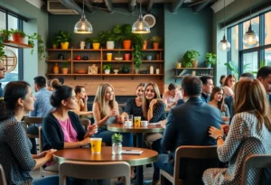 Entrepreneurs networking at York County LaunchPad event in Rock Hill.