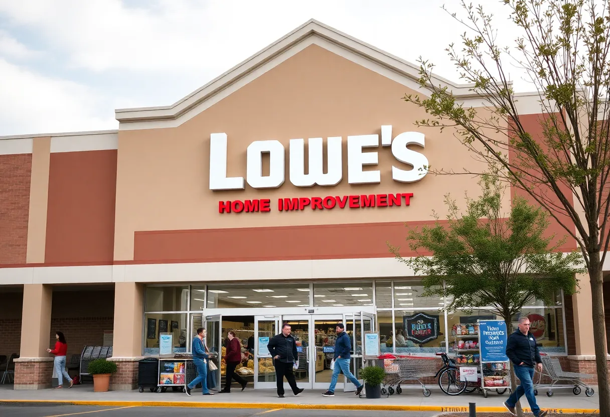 Exterior view of Lowe's store in Rock Hill, South Carolina