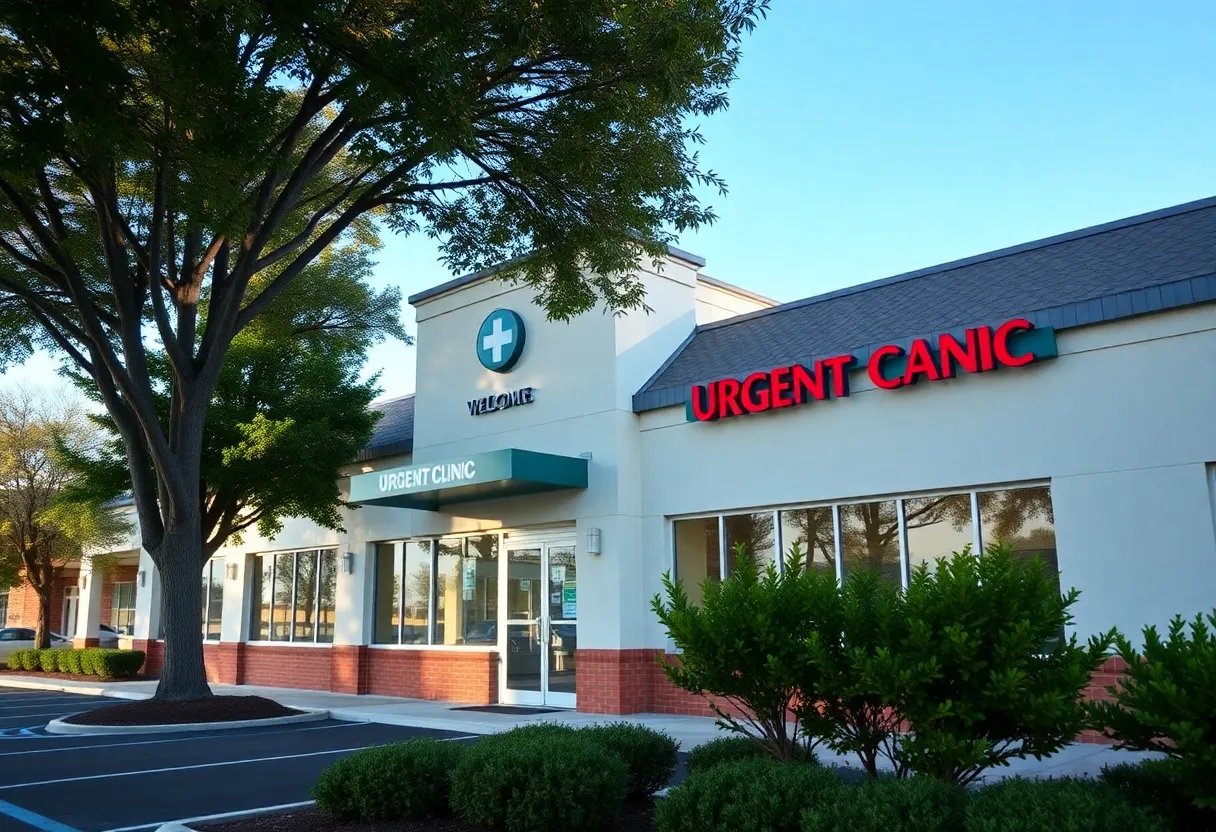 Exterior view of Rock Hill urgent care clinic