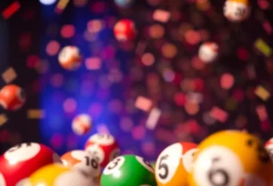 Colorful representation of a lottery drawing