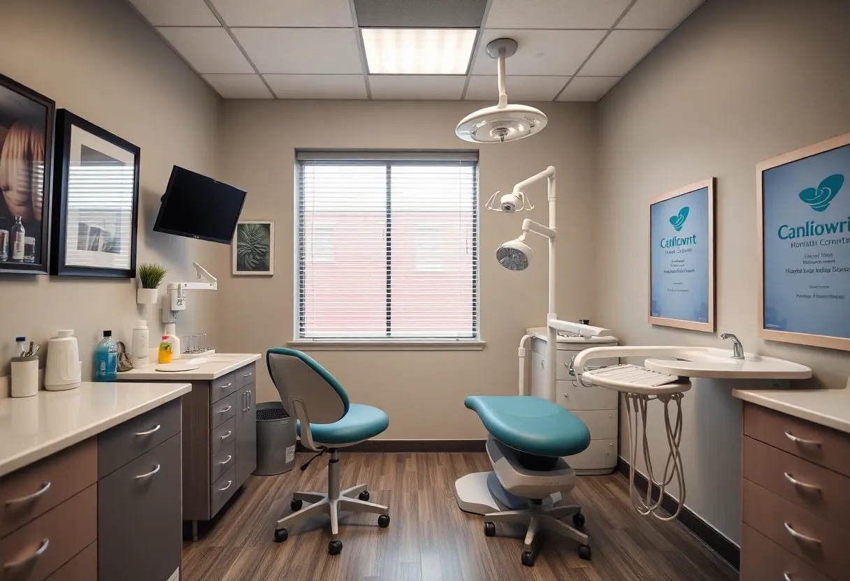 Dental clinic interior in Rock Hill with dental equipment