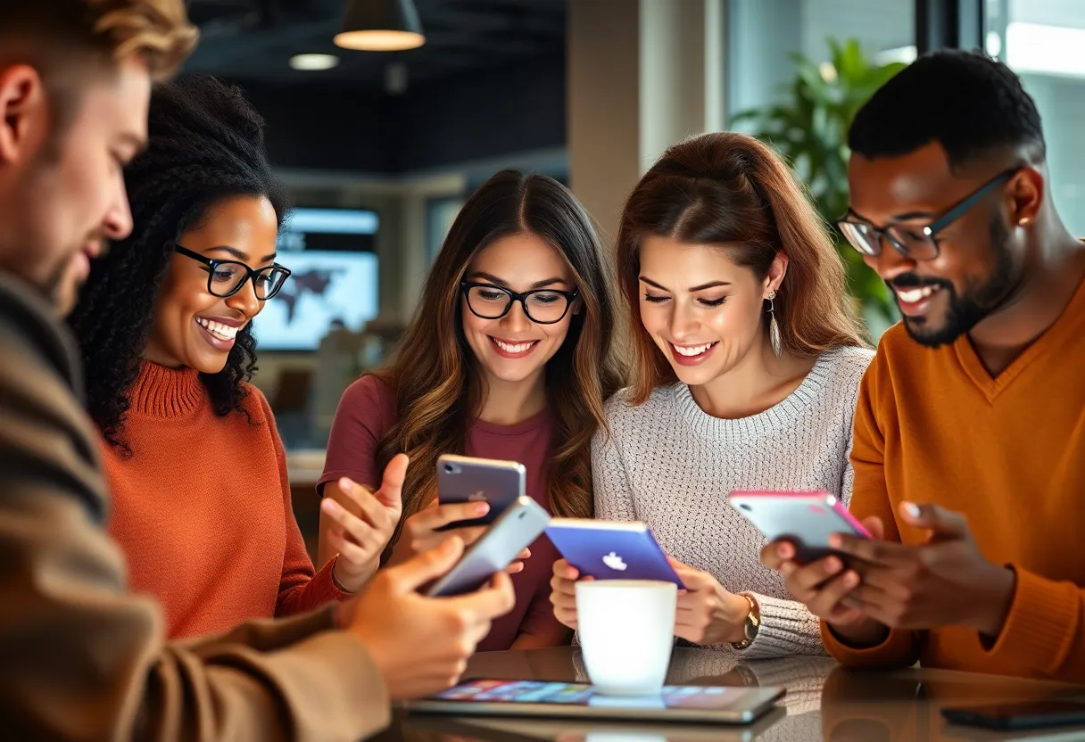 Consumers engaging with personalized digital content influenced by behavioral insights.