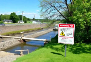 A public notice about the boil water advisory in Western York County.