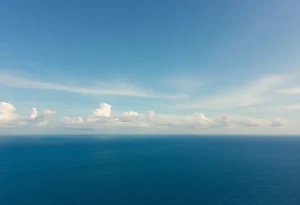Peaceful ocean view after Tropical Storm Fernand