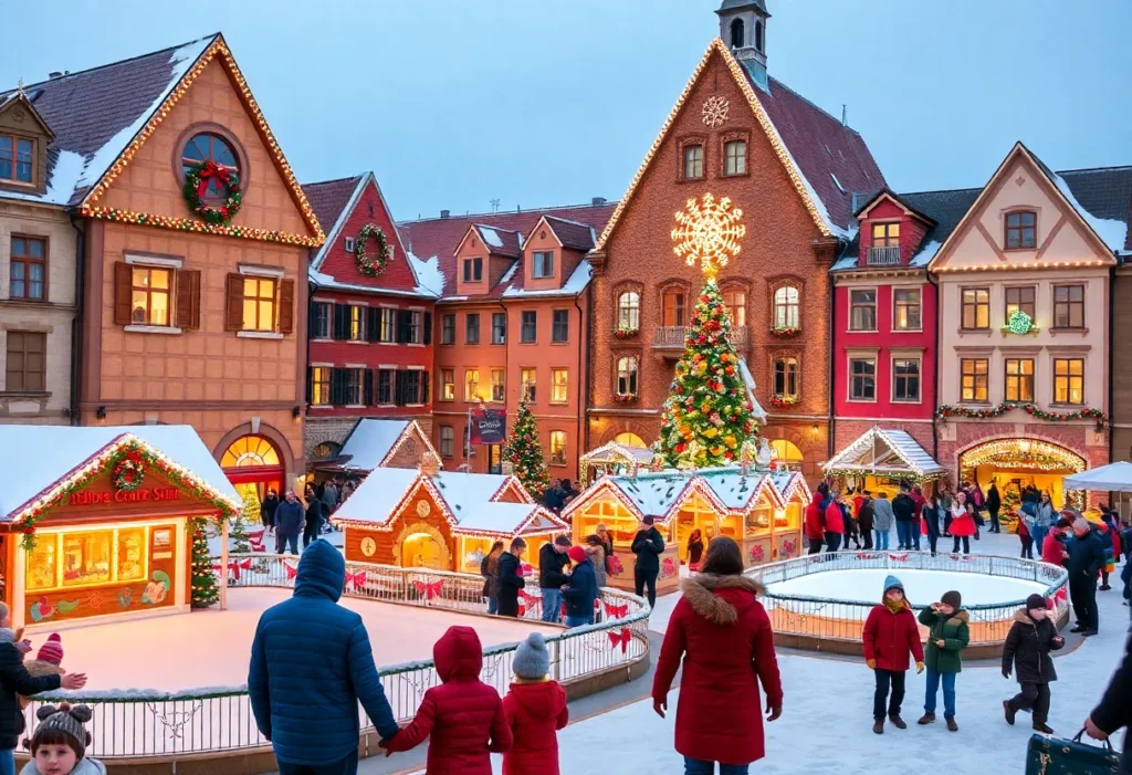 Families enjoying various activities at the ChristmasVille festival in Rock Hill