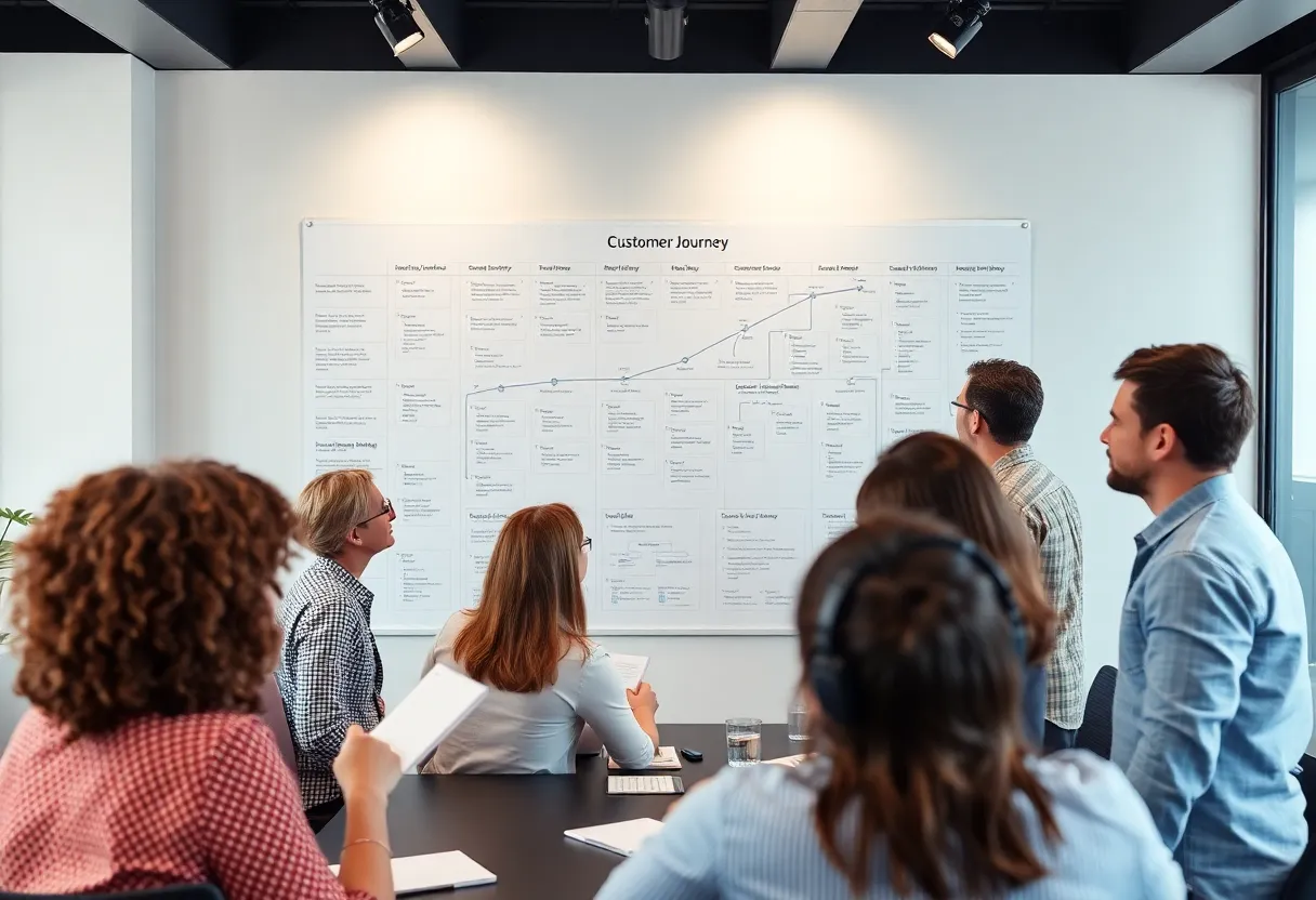 Group discussion on customer journey mapping