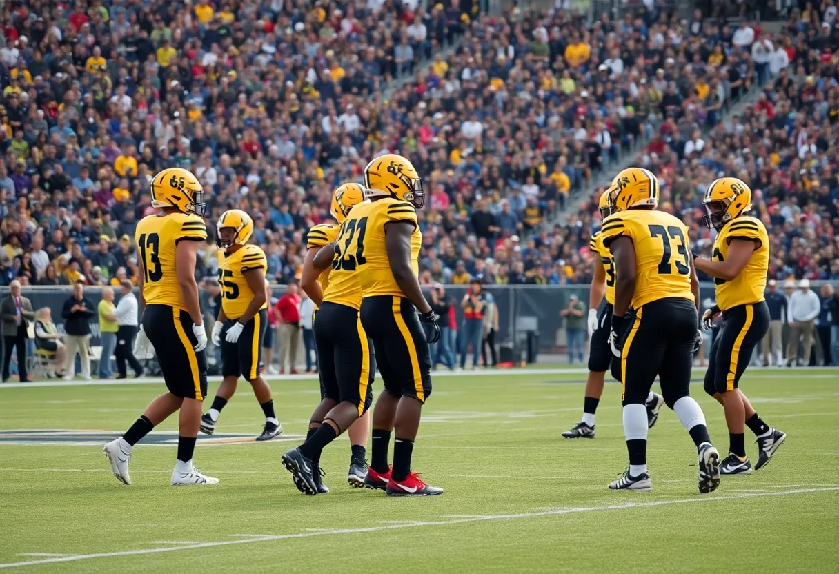 Fort Mill Yellow Jackets players on the field during a game