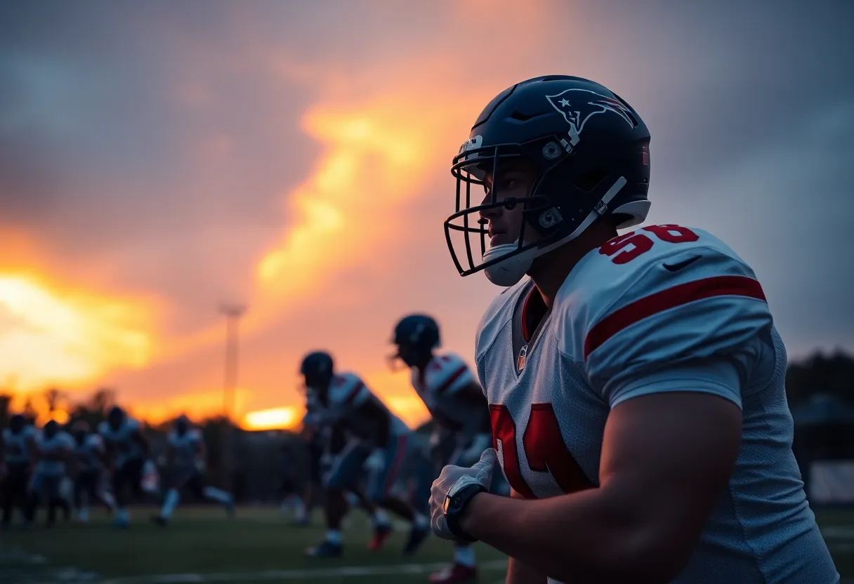 NFL player in action on the field