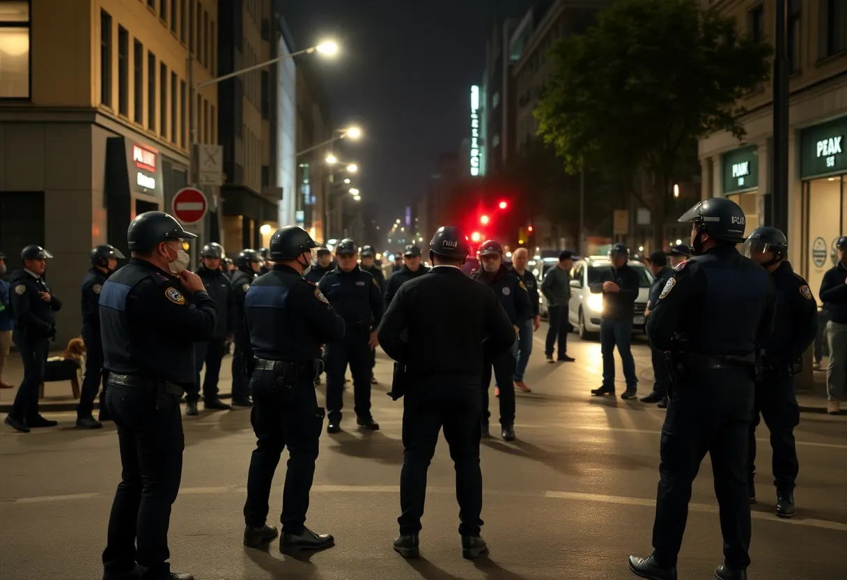 Police at the scene of an attempted homicide incident in Lancaster City