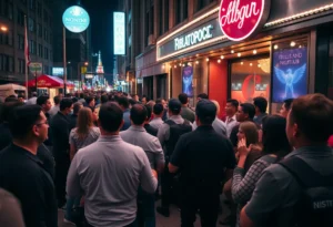 Police presence outside Brooklyn Lounge after a shooting incident