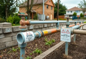 Caution sign about boiling water in Rock Hill