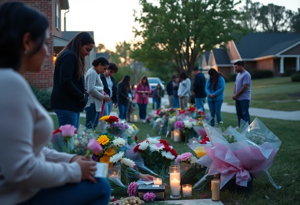 Community memorial for the victim of youth gun violence in Rock Hill