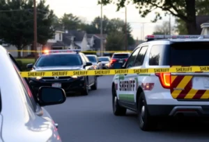 Suburban neighborhood in Rock Hill with police presence