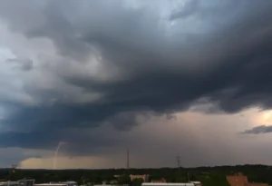 Thunderstorms over Rock Hill, SC