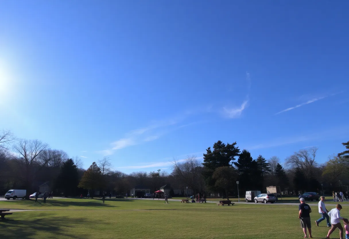 People enjoying sunny weather in Rock Hill, SC