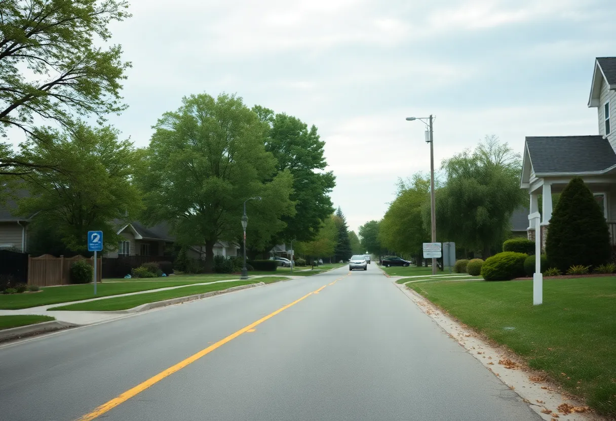 Silver 2018 Hyundai Santa Fe parked in a serene neighborhood