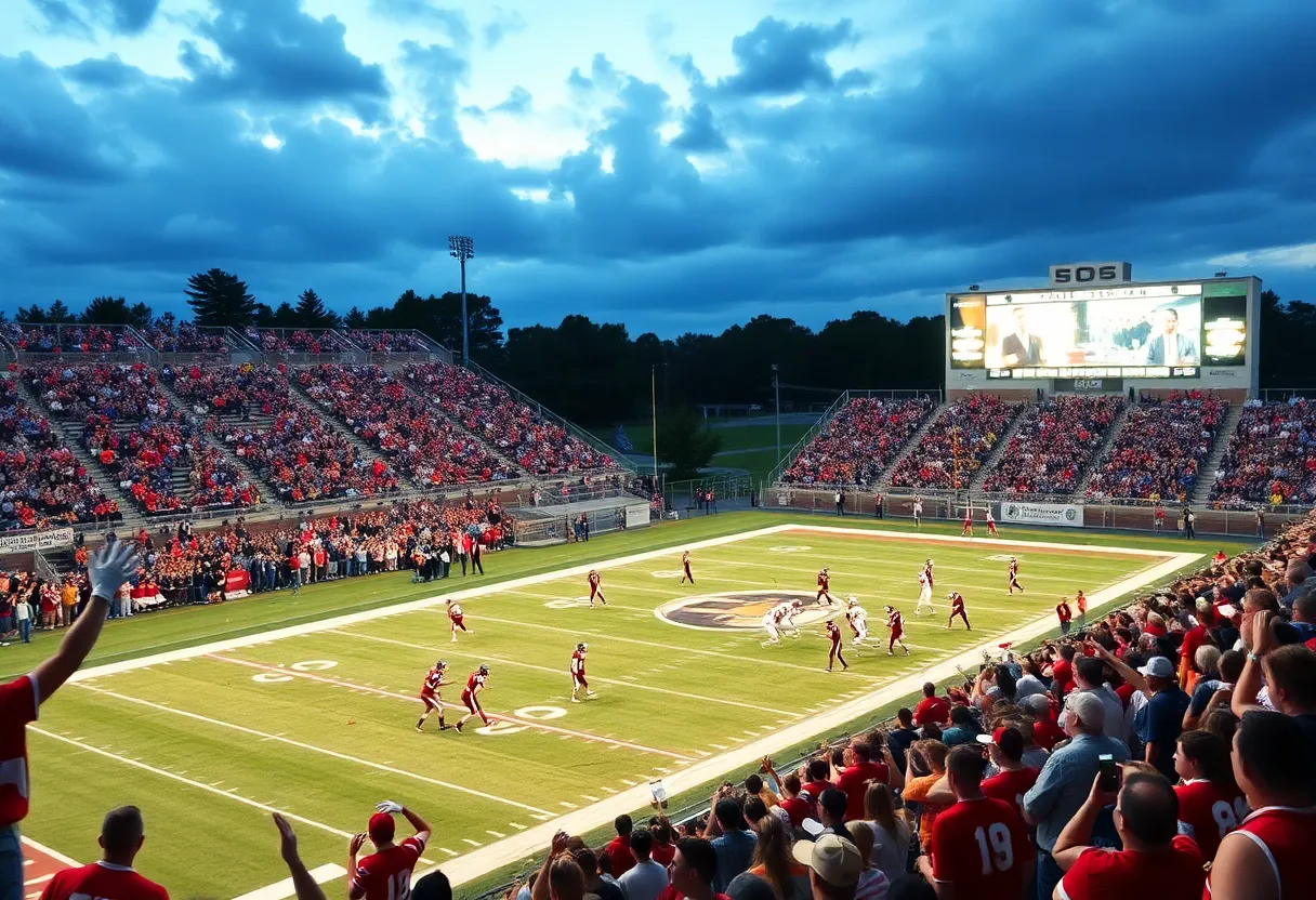 High school football game between South Pointe and Rock Hill