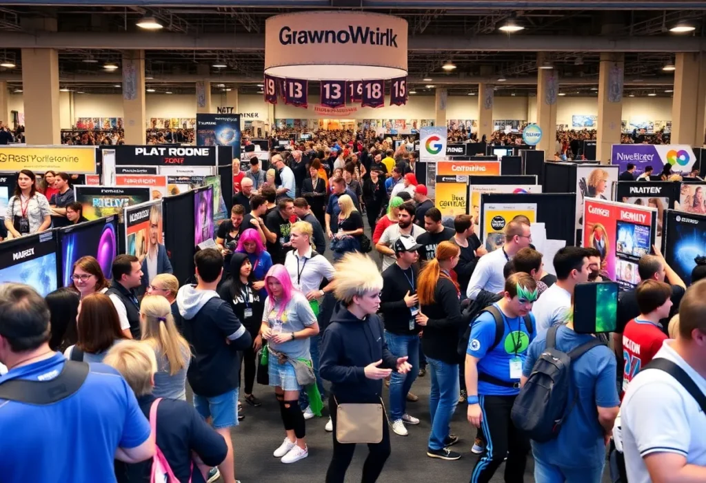 Crowd at Stellar Con enjoying gaming and cosplay activities