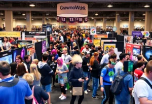 Crowd at Stellar Con enjoying gaming and cosplay activities