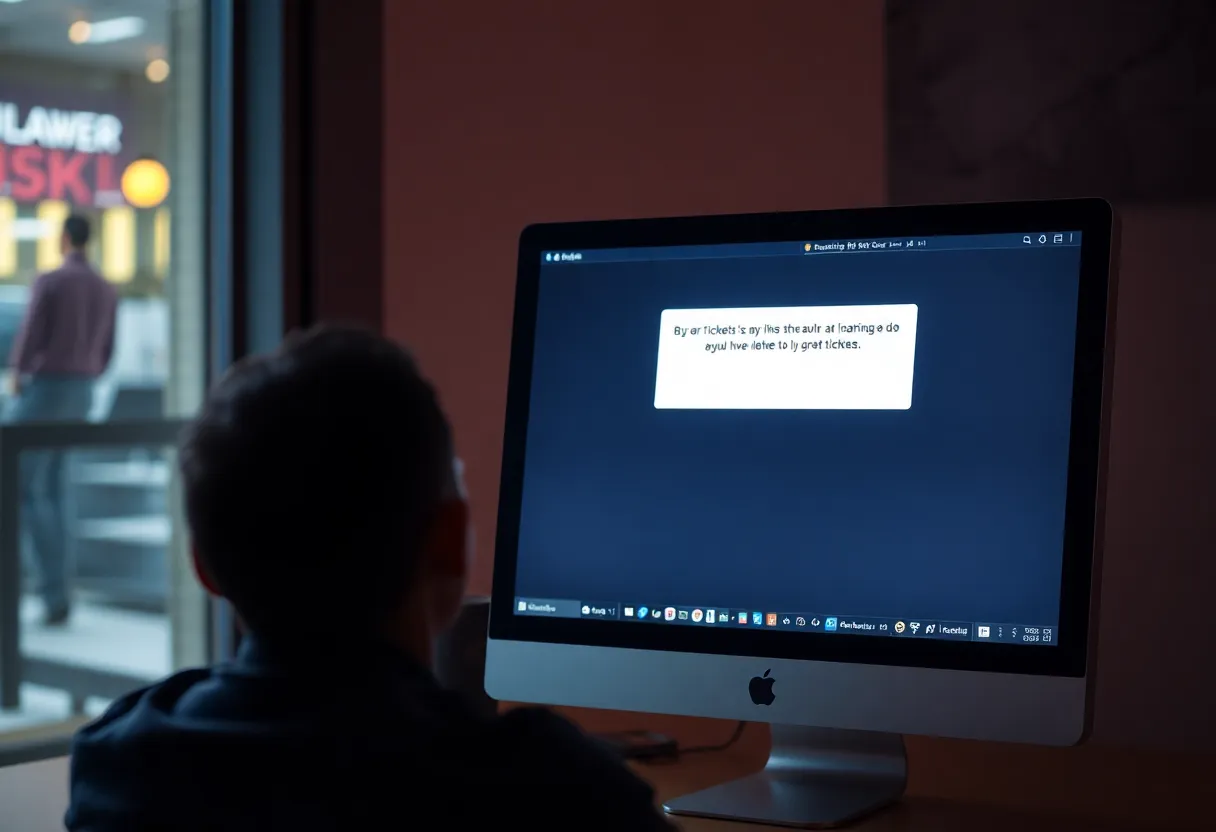 Frustration during online ticket purchase