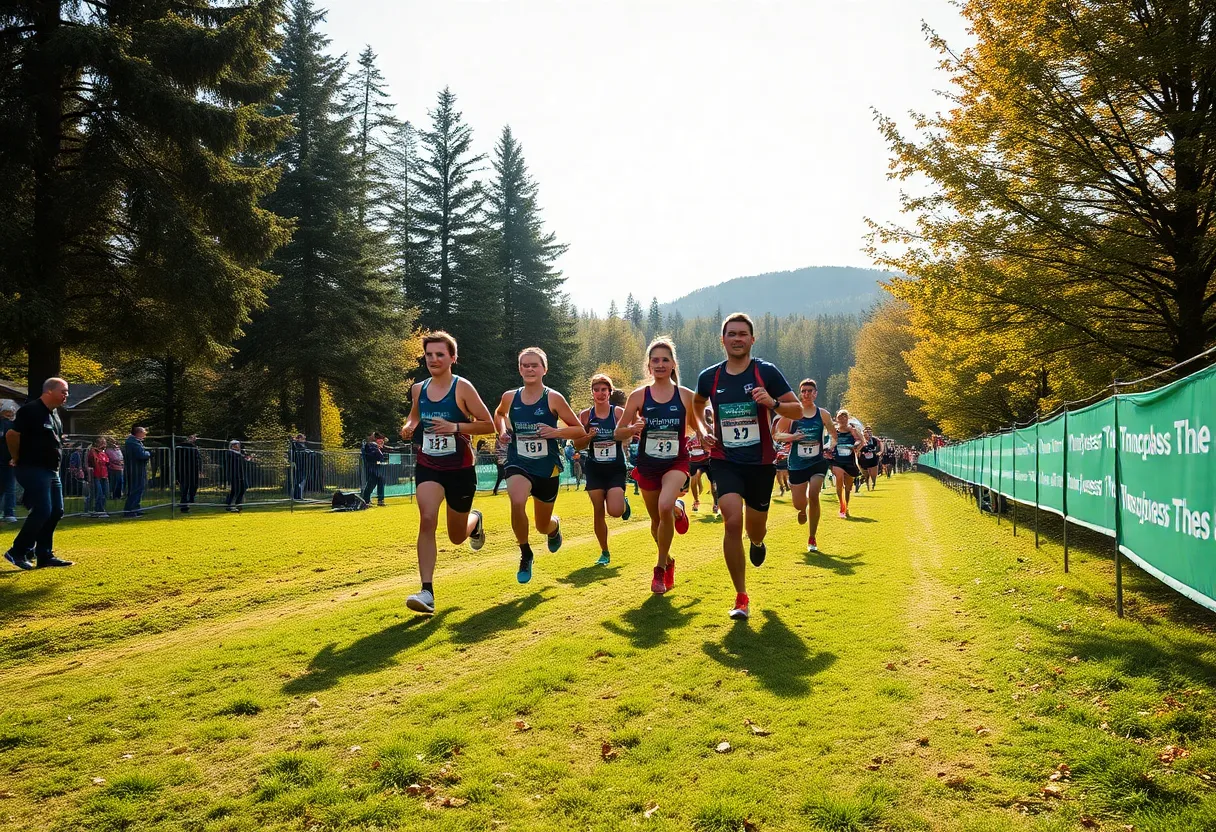 Athletes competing in the Winthrop University cross country season opener