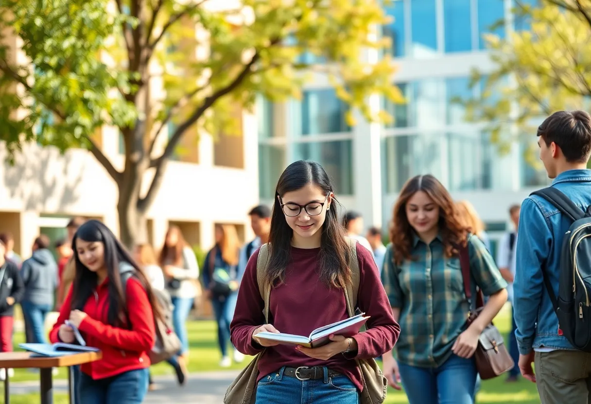 Students engaging in activities at Winthrop University