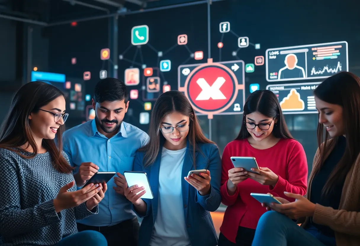 Consumers engaging with digital platforms showcasing behavioral insights