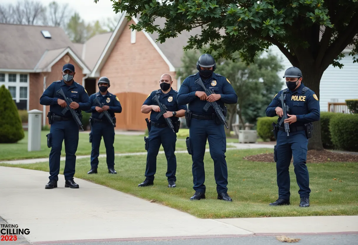 Law enforcement officers during Catawba County operation