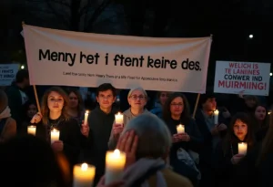 A memorial gathering for Charlie Kirk, emphasizing unity in political discussion.