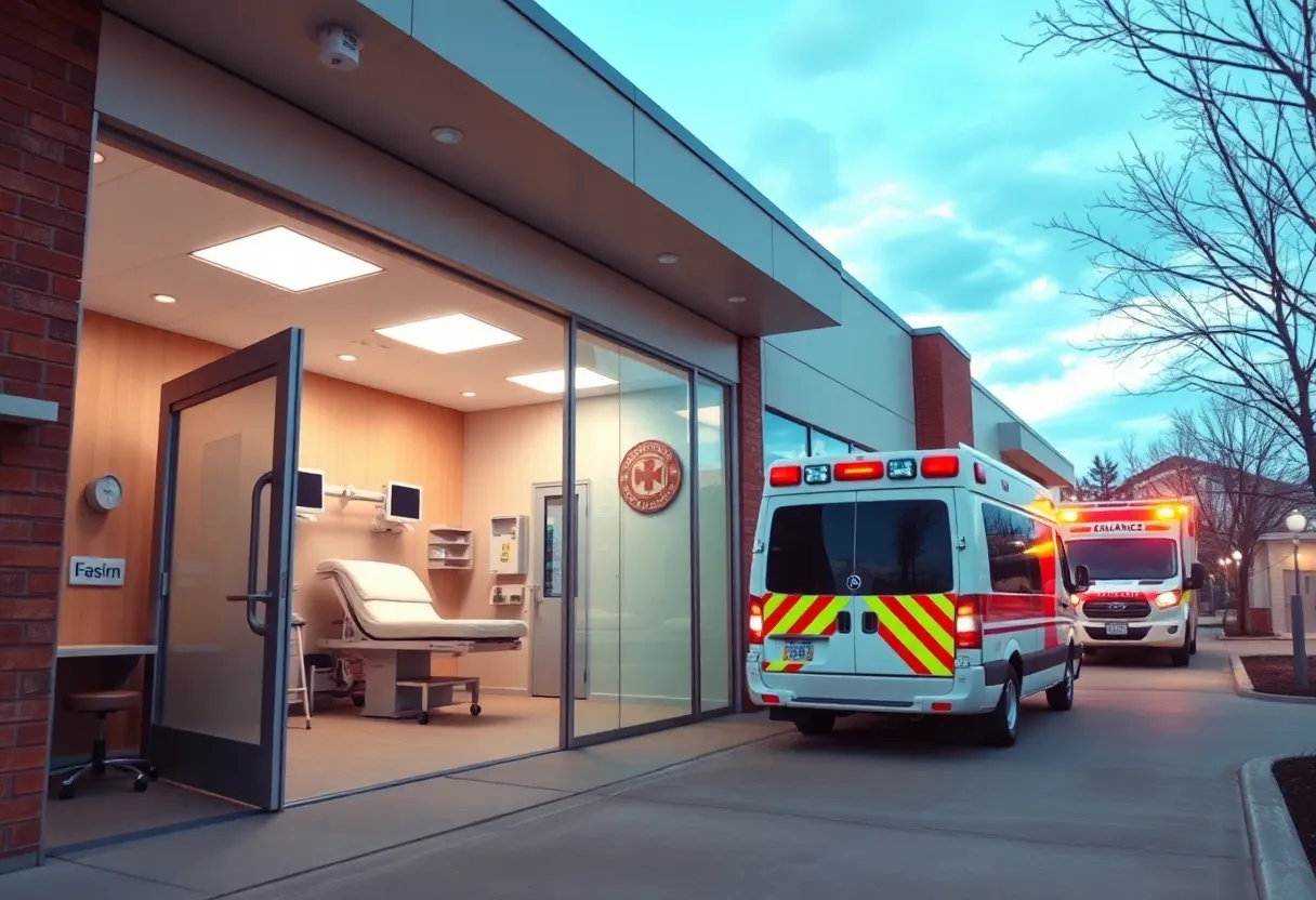 Rendering of the emergency healthcare facility in Indian Land, SC