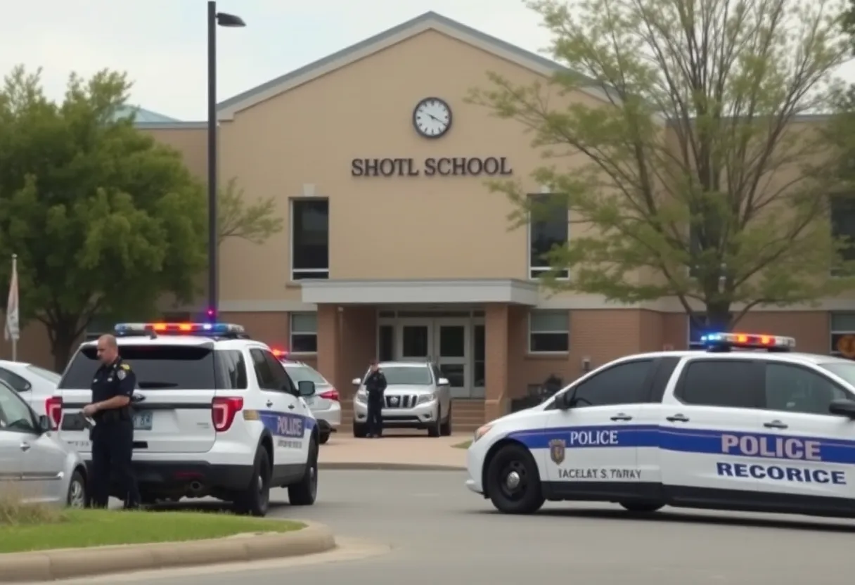 Police presence outside South Pointe High School