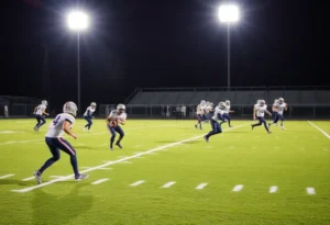 Irmo High School Football Team competing on the field