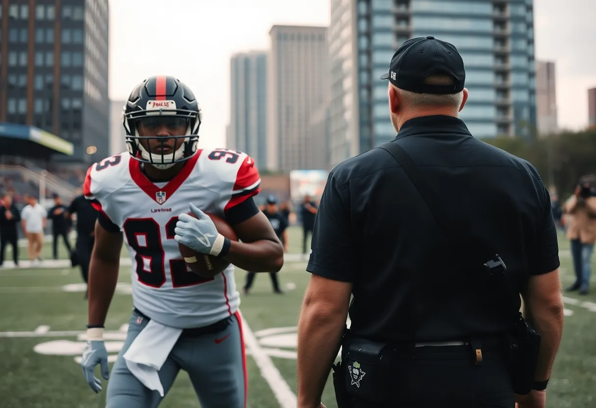 Illustration representing the tensions of sports and legal issues