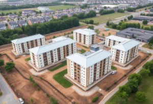 Construction of Johnston Farms workforce housing in Rock Hill, SC.