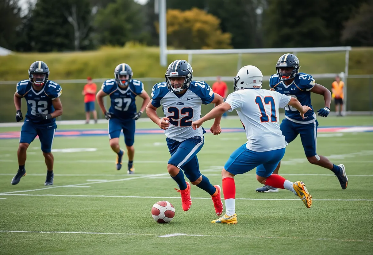 Football player demonstrating versatility on the field.