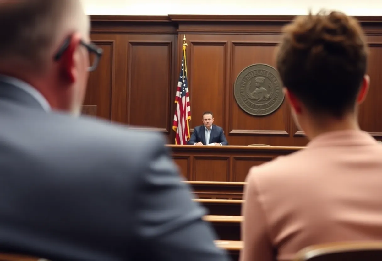 Courtroom during a trial session