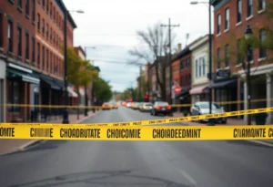 Police scene of a shooting incident in Lancaster County