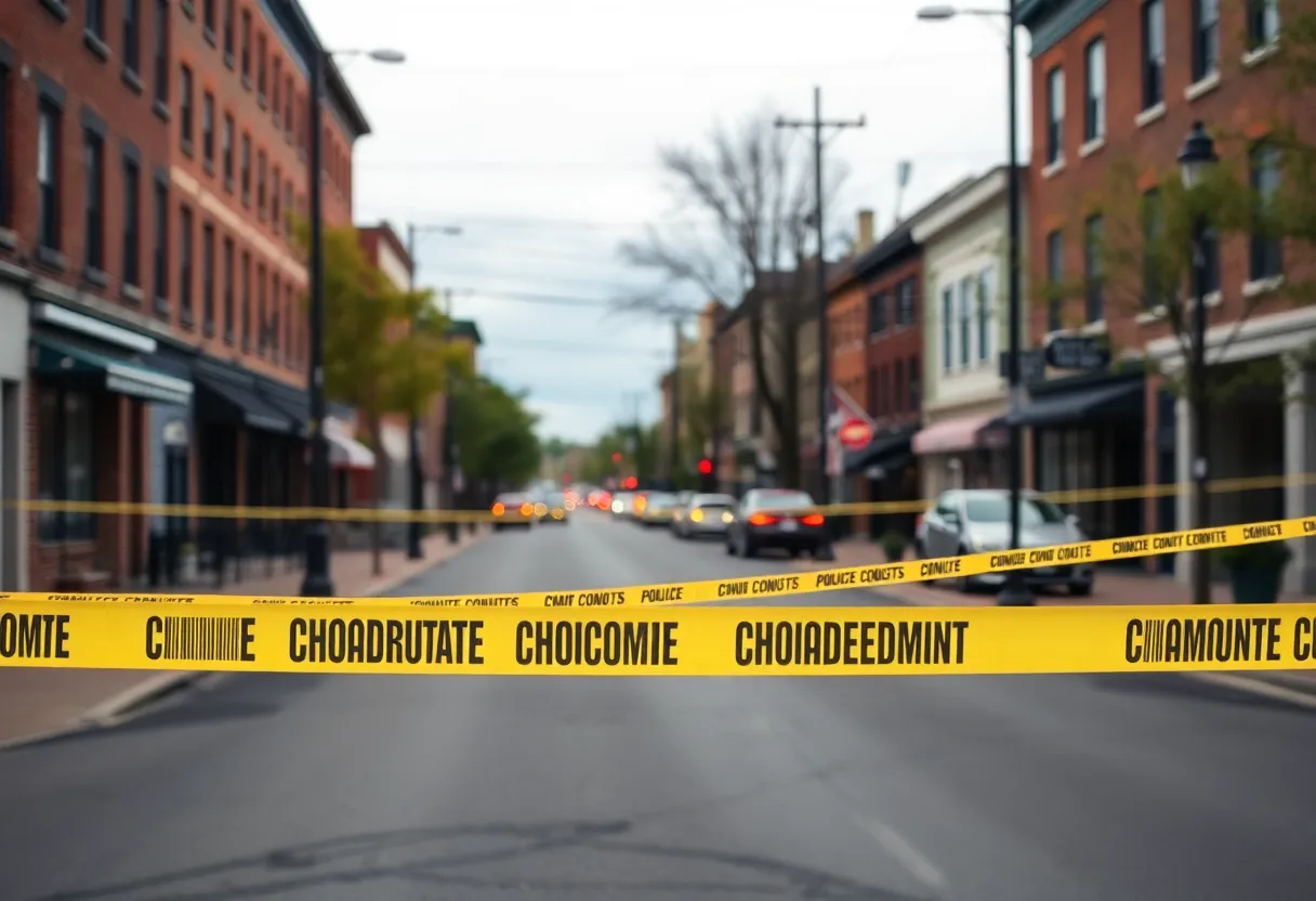 Police scene of a shooting incident in Lancaster County