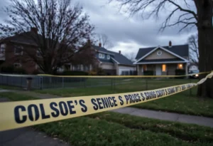 Police activity in a Lancaster neighborhood following a murder investigation